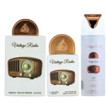 Set Cadou Lattafa Vintage Radio - EDP 100 ml + EDP 20 ml + Deospray 200 ml - imagine 4